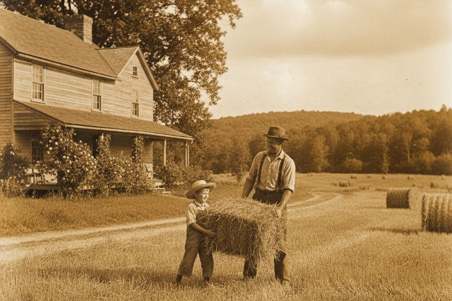 Richard Ellsworth on the family farm